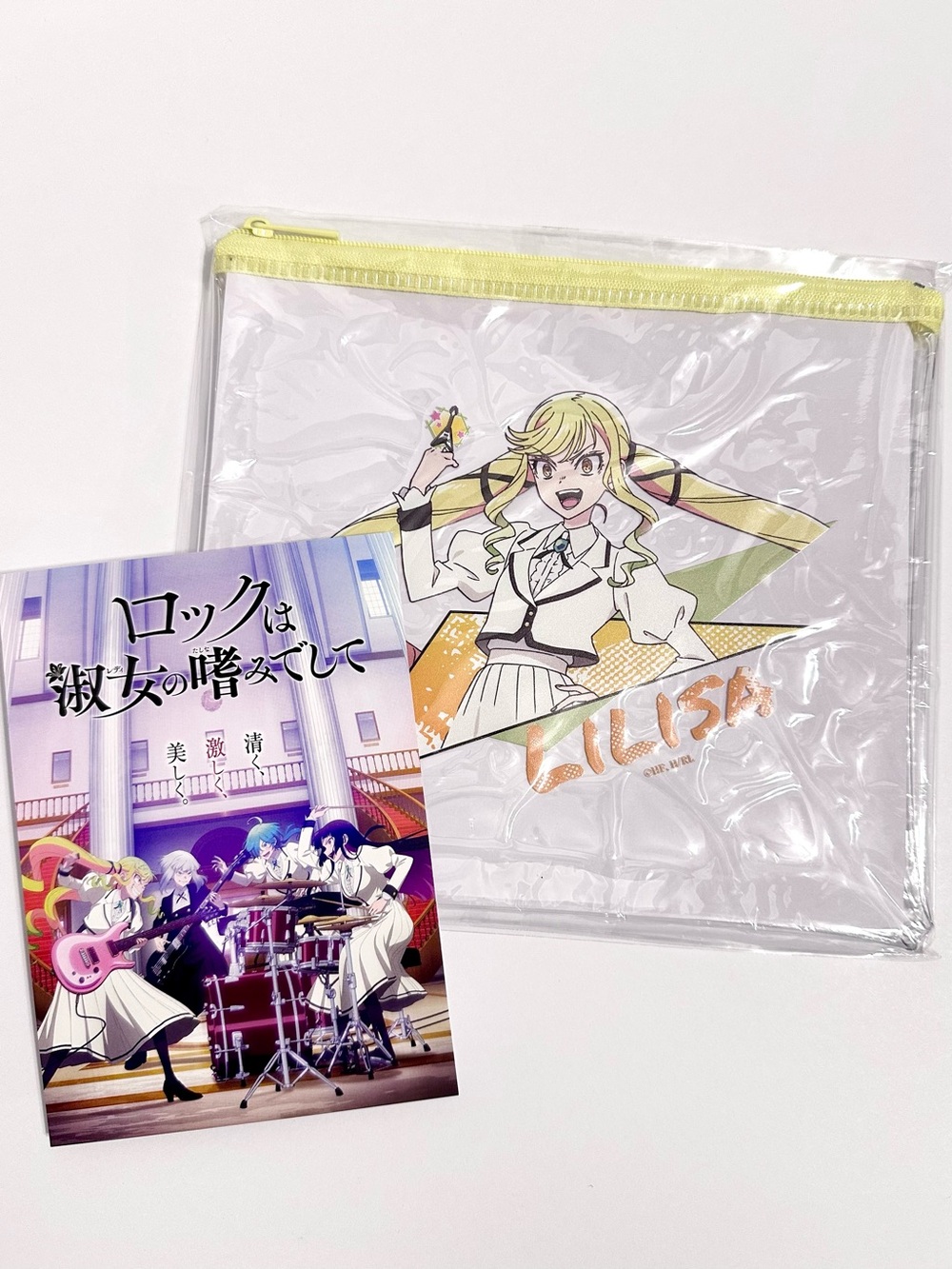 Rock is a Lady’s Modesty clear pencil makeup pouch with bonus postcard - Lilisa